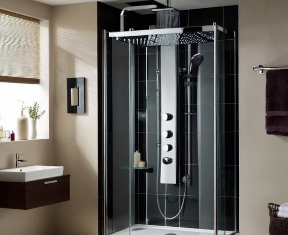 Guest Bathroom Shower: Understated Elegance and Convenience